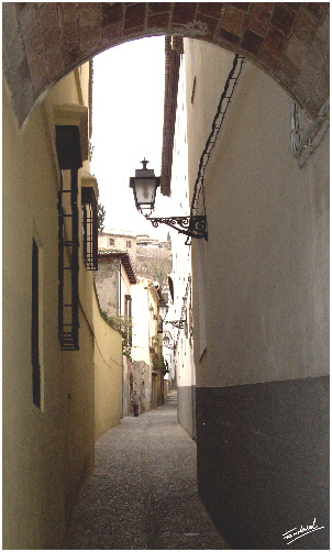 Una de las muchas calles estrechas que hay en El Albaicn.